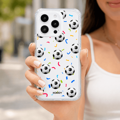 Football Confetti Clear Phone Case-KODDY aesthetic iphone case UK