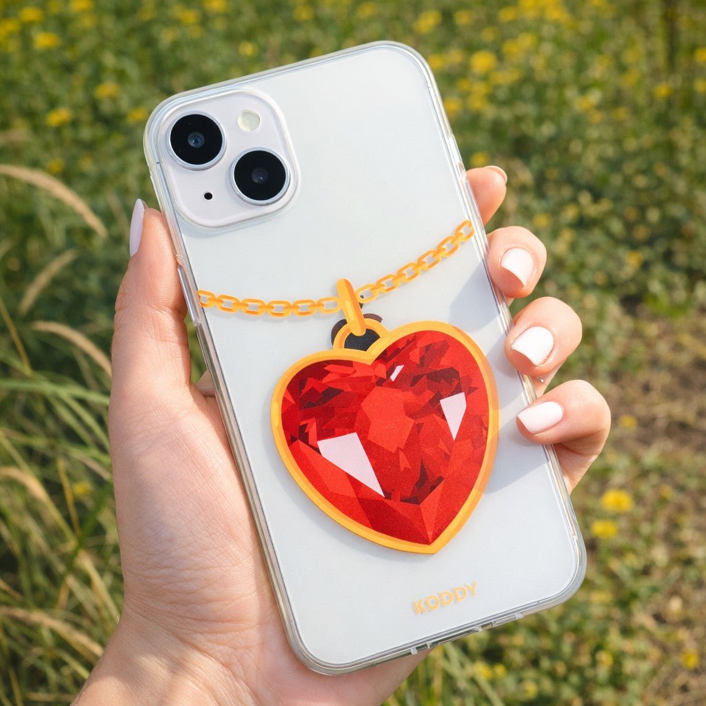 Garnet Heart Necklace Phone Case - KODDY