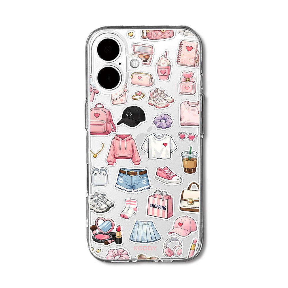 Girly Daily Fashion Items Sticker Phone Case-KODDY aesthetic iphone case UK
