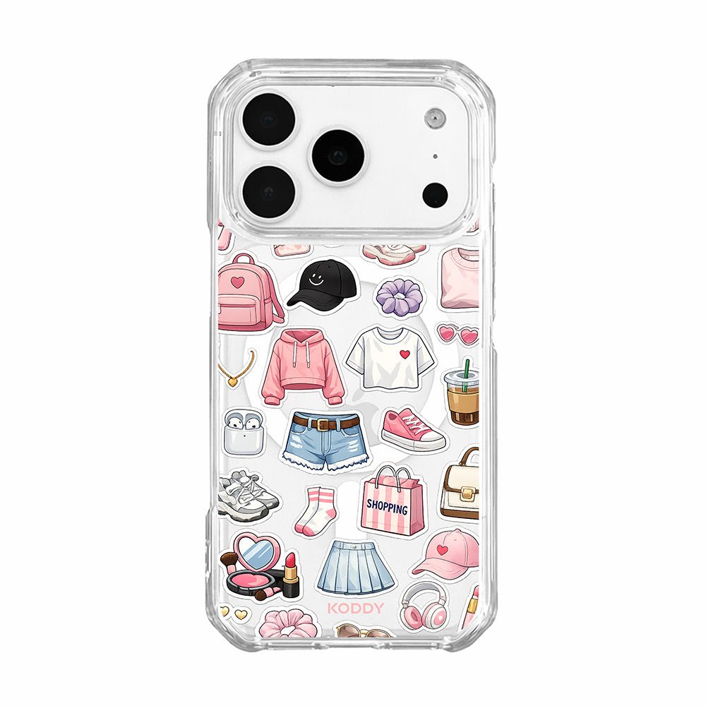 Girly Daily Fashion Items Sticker Phone Case-KODDY aesthetic iphone case UK