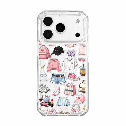 Girly Daily Fashion Items Sticker Phone Case-KODDY aesthetic iphone case UK