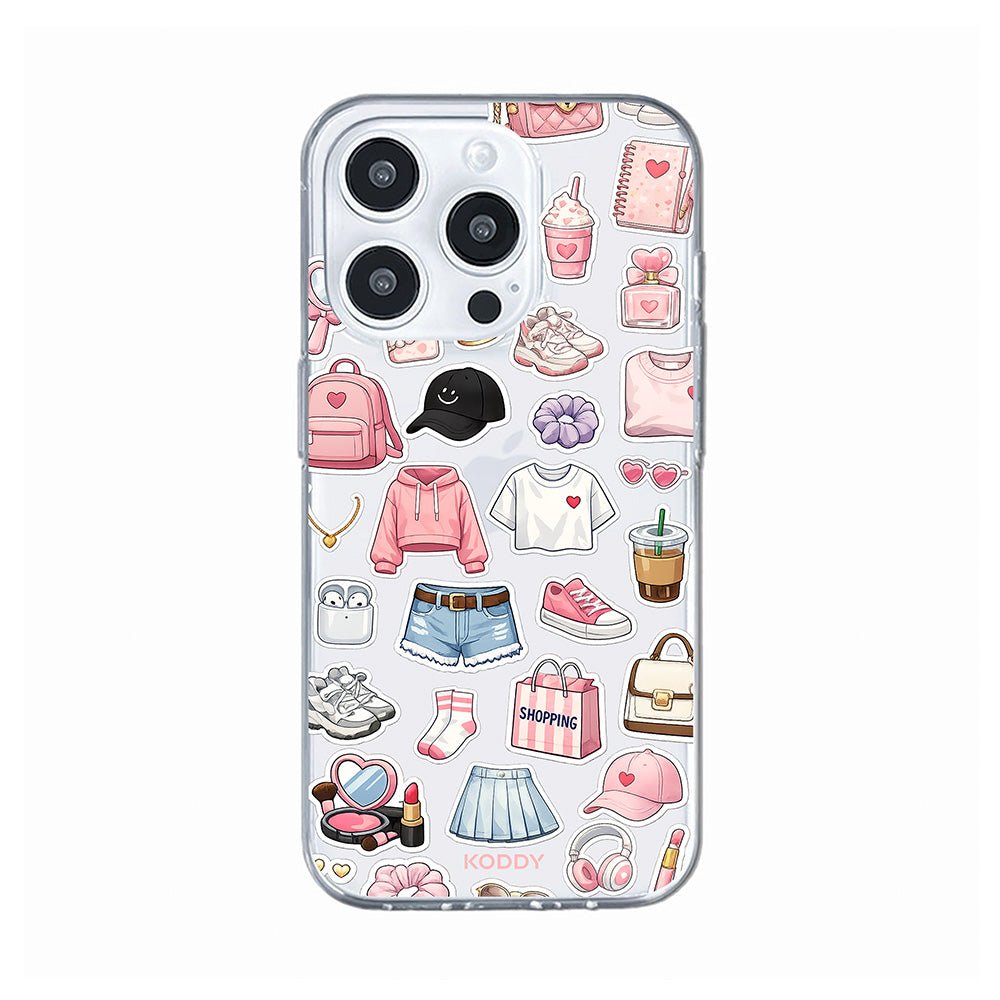 Girly Daily Fashion Items Sticker Phone Case-KODDY aesthetic iphone case UK