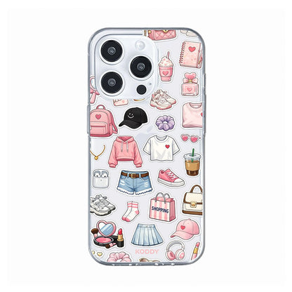Girly Daily Fashion Items Sticker Phone Case-KODDY aesthetic iphone case UK