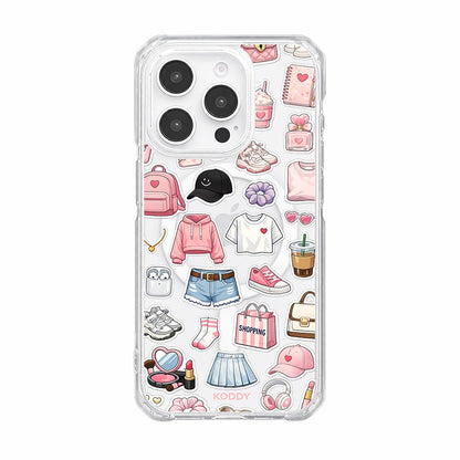 Girly Daily Fashion Items Sticker Phone Case-KODDY aesthetic iphone case UK