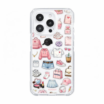 Girly Daily Fashion Items Sticker Phone Case-KODDY aesthetic iphone case UK