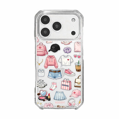 Girly Daily Fashion Items Sticker Phone Case-KODDY aesthetic iphone case UK