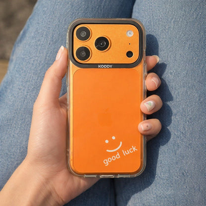 Good Luck Smiley Face in White Clear iPhone Case - KODDY aesthetic iphone case UK