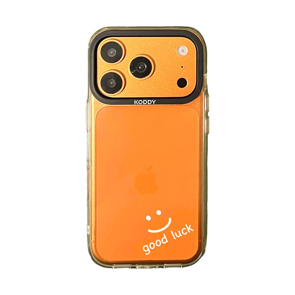 Good Luck Smiley Face in White Clear iPhone Case