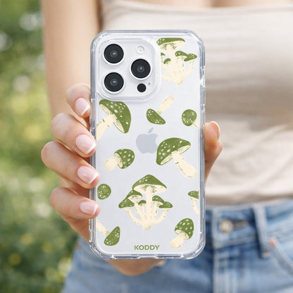 Green Mushrooms Phone Case-KODDY aesthetic iphone case UK