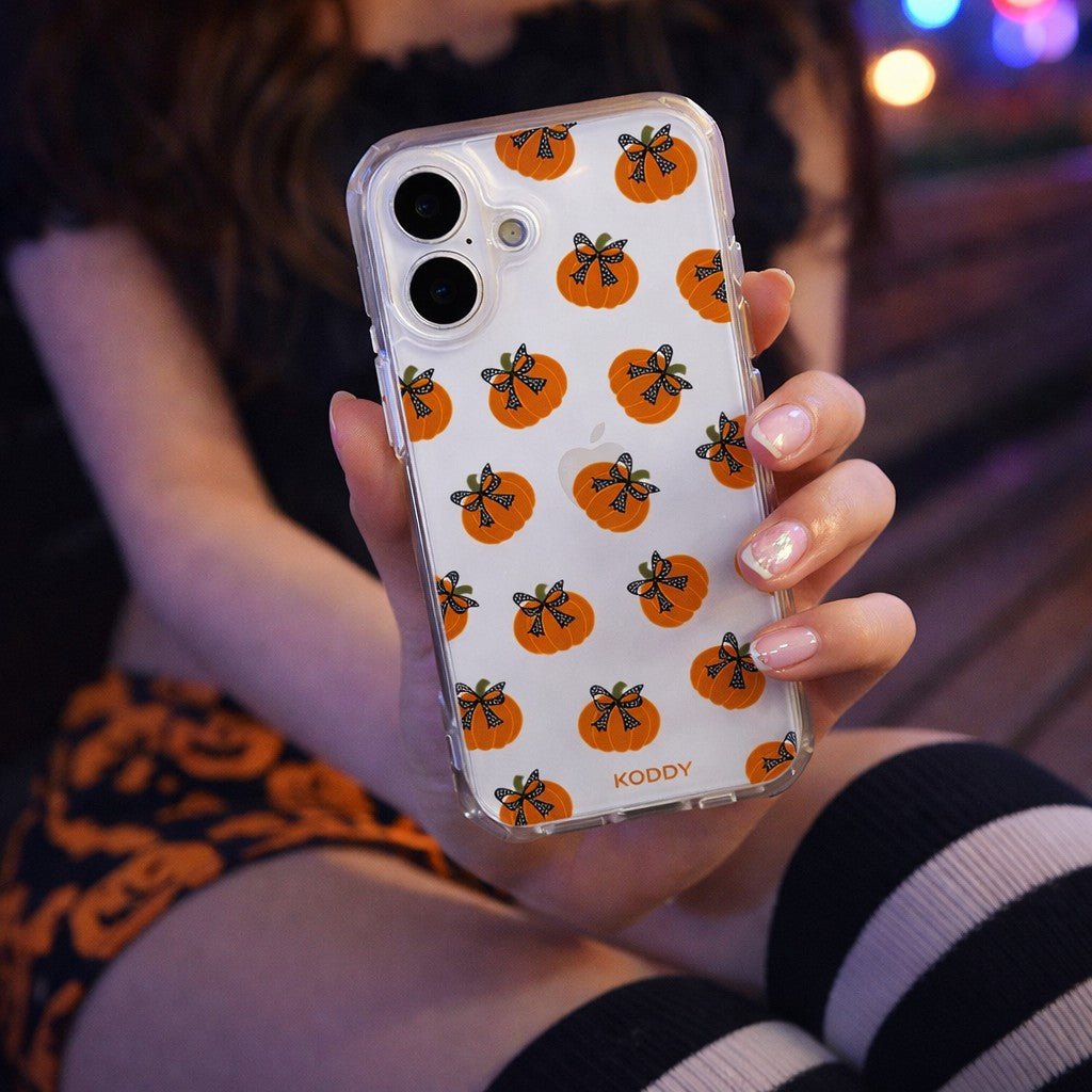 Halloween Pumpkin and Ribbon Phone Case - KODDY aesthetic iphone case UK