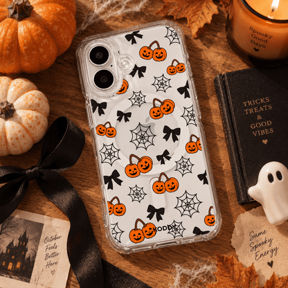 Halloween Pumpkin & Bow Phone Case-KODDY aesthetic iphone case UK