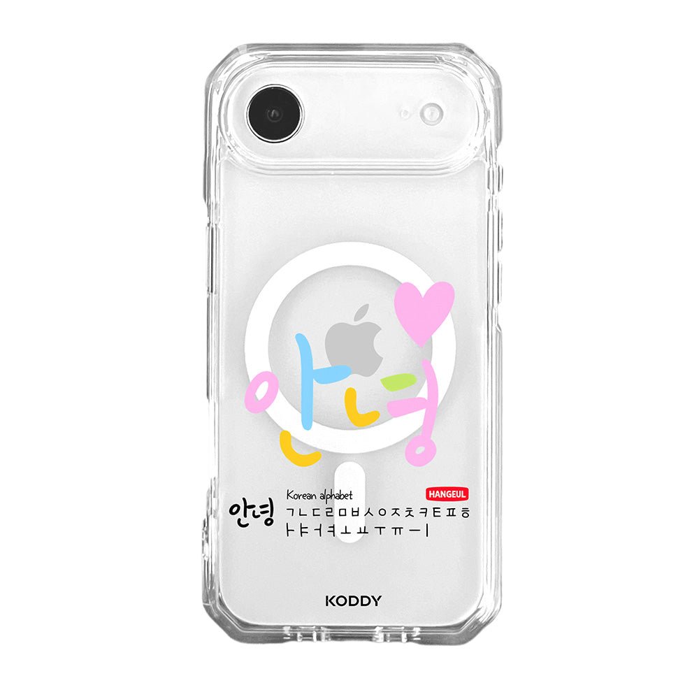 Hello Korean Alphabet ANNYEONG Typography Phone Case - KODDY