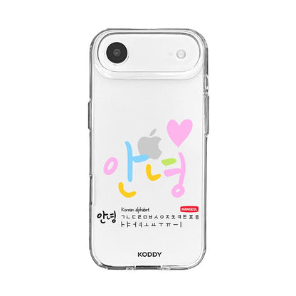 Hello Korean Alphabet ANNYEONG Typography Phone Case - KODDY