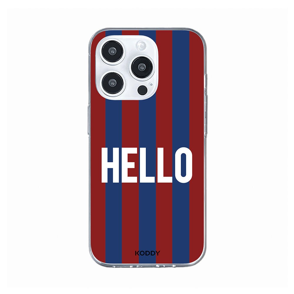 Hello Retro Stripe Phone Case-KODDY aesthetic iphone case UK