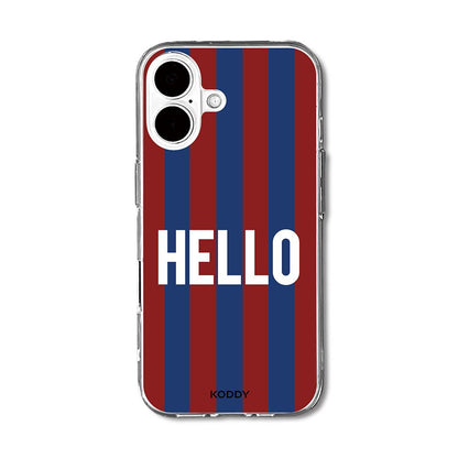 Hello Retro Stripe Phone Case-KODDY aesthetic iphone case UK