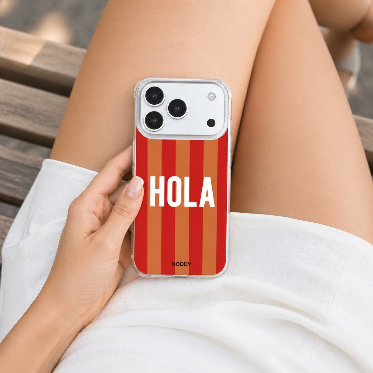 Hola Retro Stripe Phone Case-KODDY aesthetic iphone case UK