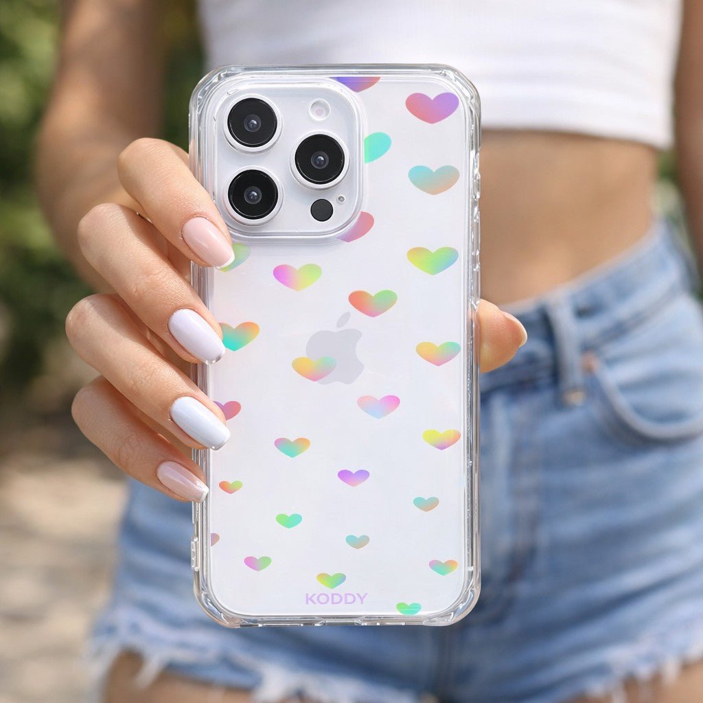 Hologram Hearts Cleat Phone Case - KODDY aesthetic iphone case UK