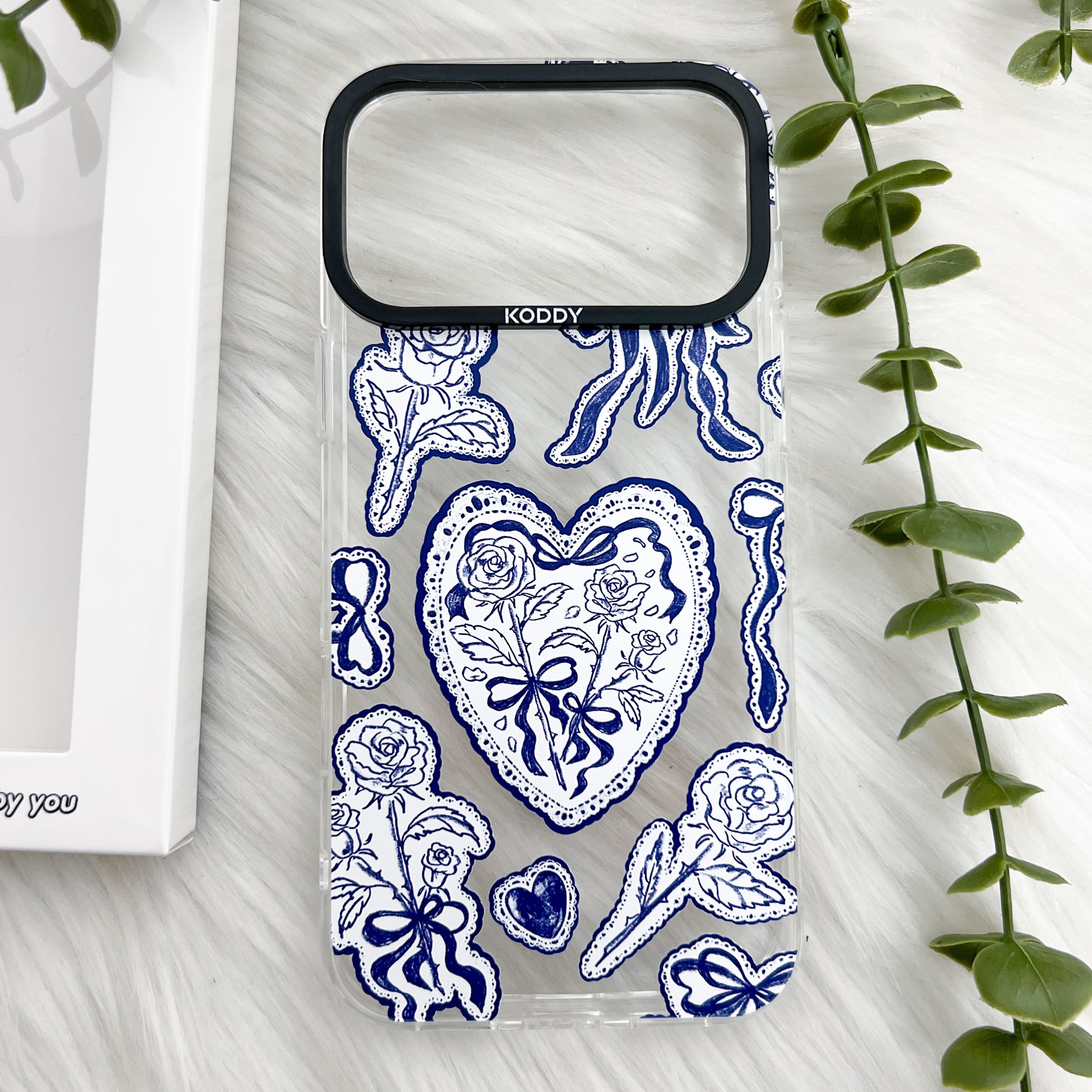 Indigo Lace Protective iPhone Case - KODDY