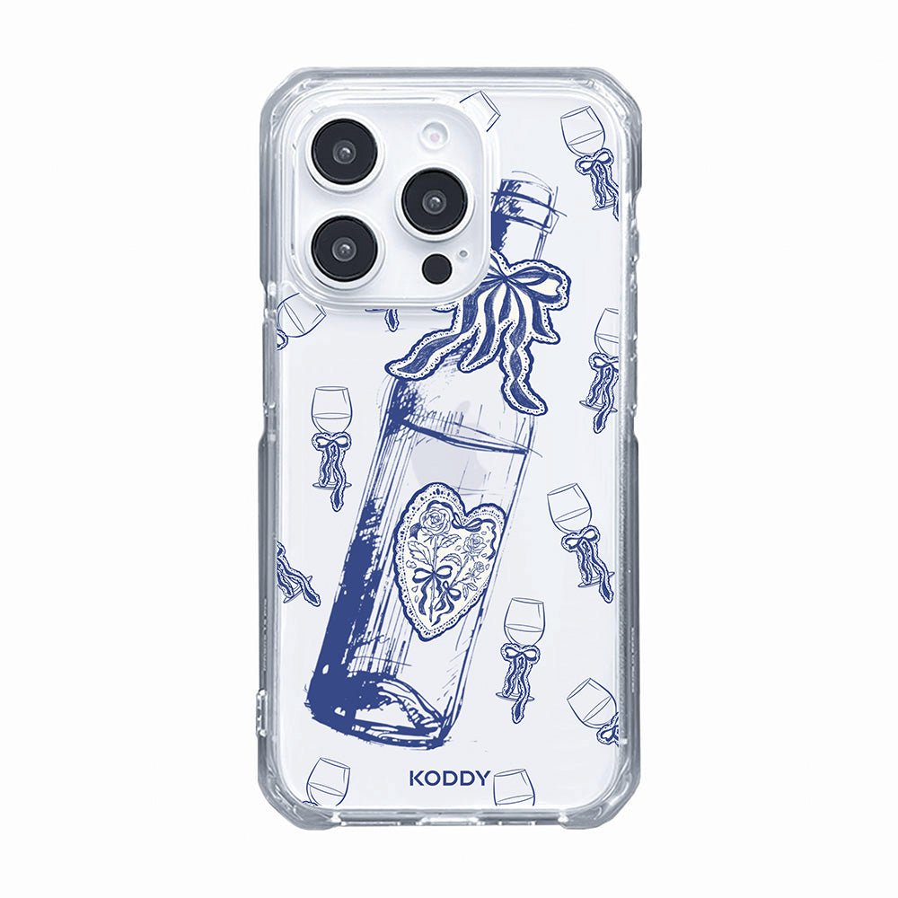 Indigo Wine and Glass Phone Case - KODDY