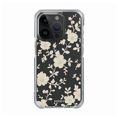 Ivory Embroidered Lace Flower Phone Case-KODDY aesthetic iphone case UK