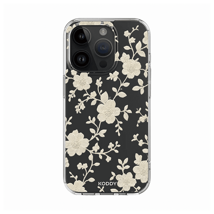 Ivory Embroidered Lace Flower Phone Case-KODDY aesthetic iphone case UK