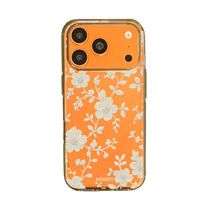 Ivory Embroidered Lace Flower Phone Case-KODDY aesthetic iphone case UK