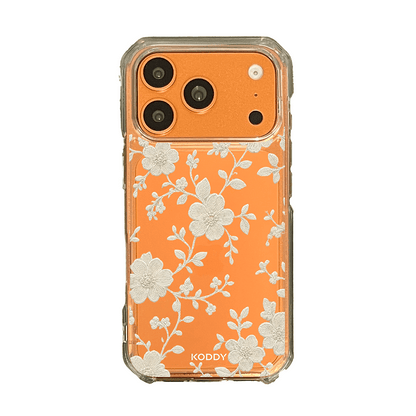 Ivory Embroidered Lace Flower Phone Case-KODDY aesthetic iphone case UK