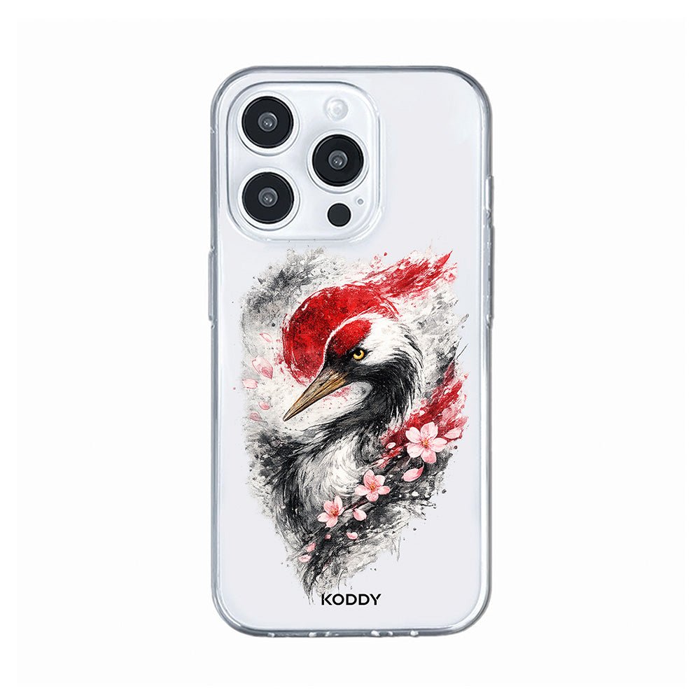 Japanese Sakura Crane Phone Case-KODDY aesthetic iphone case UK