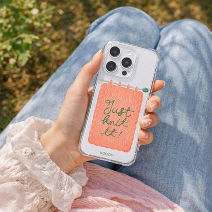 Just Knit It Clear Phone Case - KODDYaesthetic iphone case UK