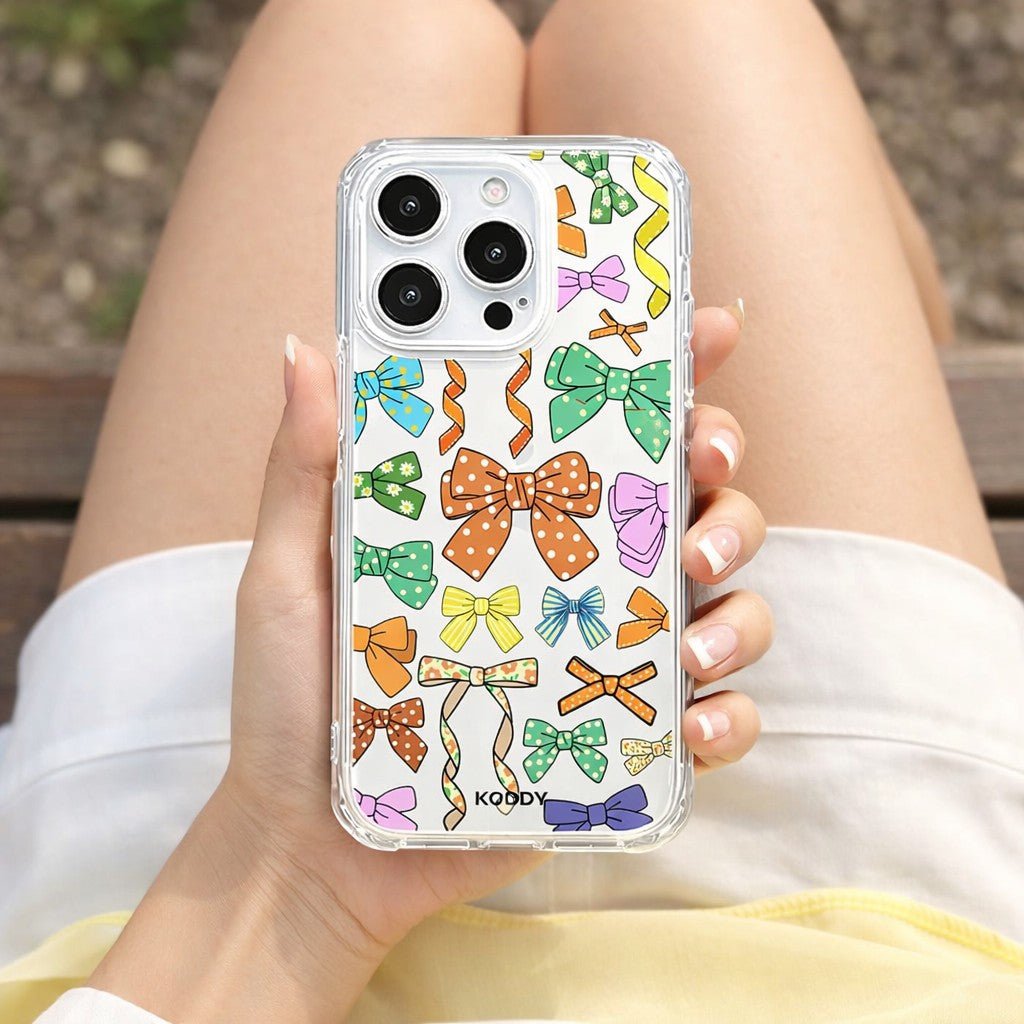 Kawaii Ribbon Bow Pattern Phone Case - KODDY aesthetic iphone case UK