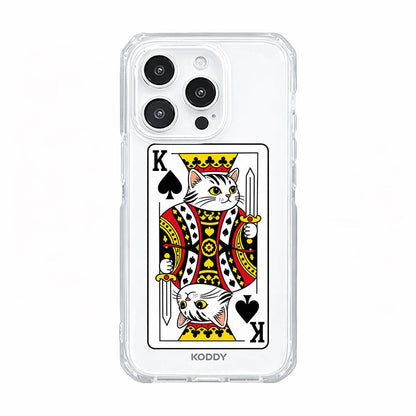 King Cat Playing Card Aesthetic Phone Case