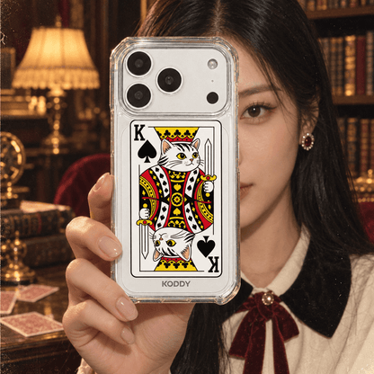 King Cat Playing Card Aesthetic Phone Case-KODDY aesthetic iphone case UK