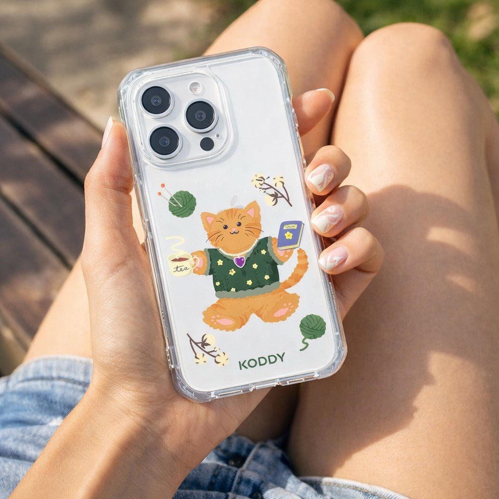 KODDY's Cute Cheese Cat Phone Case - KODDY aesthetic iphone case UK