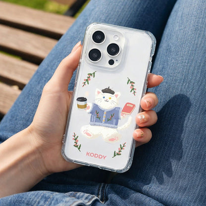KODDY's Cute White Cat Phone Case - KODDY aesthetic iphone case UK