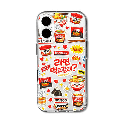 Korean Cute K - Convenience Store Style Ramyeon Sticker Phone Case - KODDY