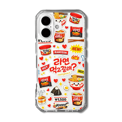 Korean Cute K - Convenience Store Style Ramyeon Sticker Phone Case - KODDY