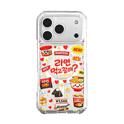 Korean Cute K-Convenience Store Style Ramyeon Sticker Phone Case 