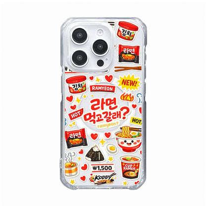 Korean Cute K - Convenience Store Style Ramyeon Sticker Phone Case - KODDY