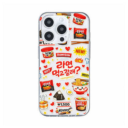 Korean Cute K - Convenience Store Style Ramyeon Sticker Phone Case - KODDY