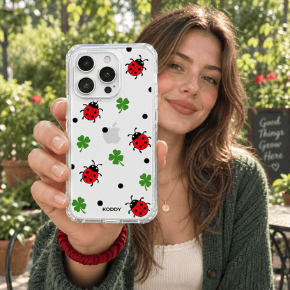 Ladybird & Clover Polka Dot Phone Case-KODDY aesthetic iphone case UK