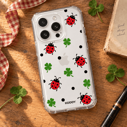 Ladybird & Clover Polka Dot Phone Case-KODDY aesthetic iphone case UK