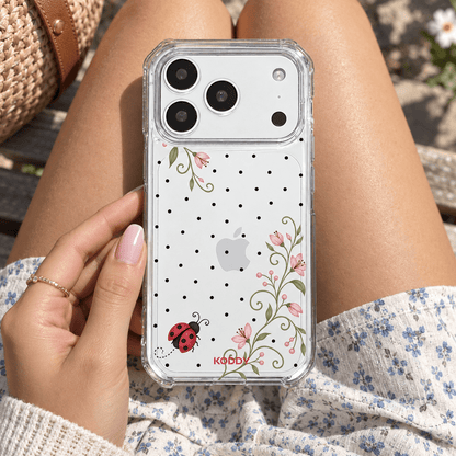 Ladybird & Floral Polka Dot Phone Case-KODDY aesthetic iphone case UK
