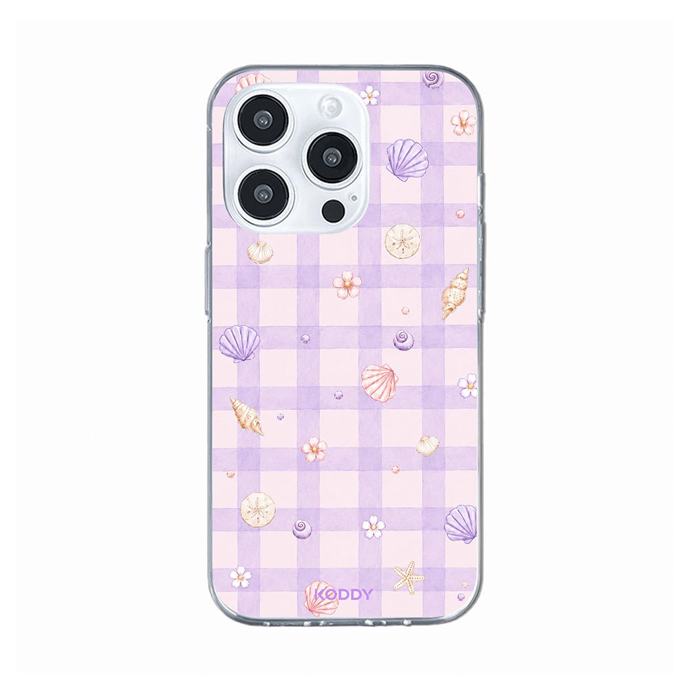 Lavender Gingham Beach Phone Case