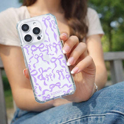 Lilac Ribbon Bows Phone Case - KODDY aesthetic iphone case UK
