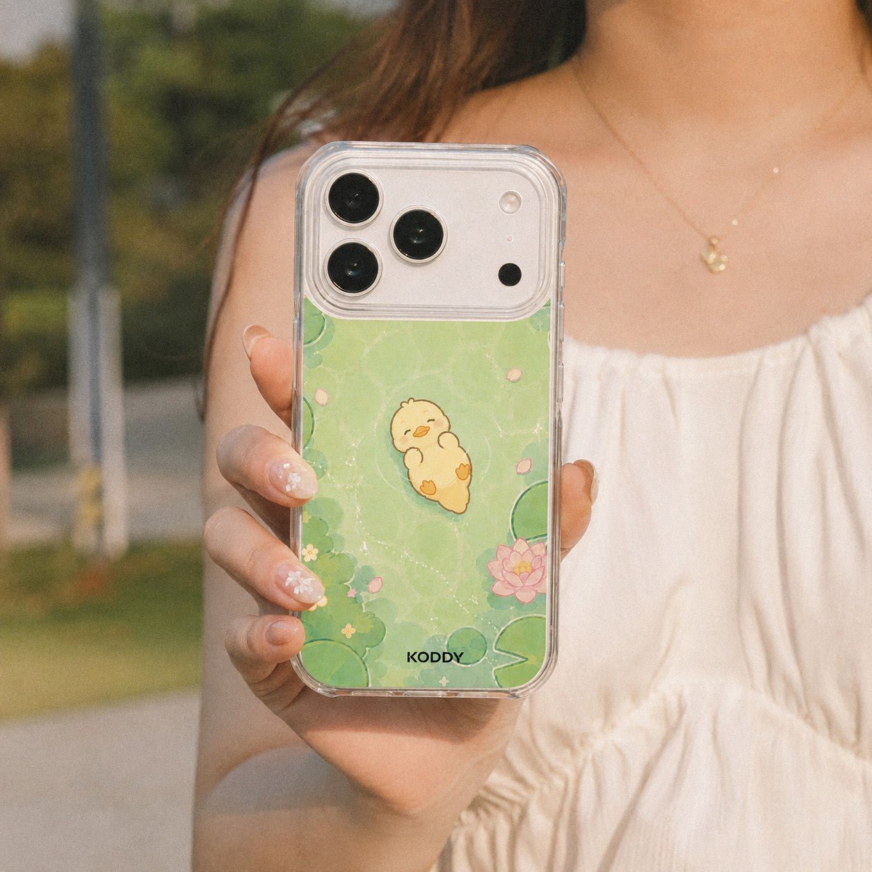 Little Duck Lily Pond Phone Case-KODDY aesthetic iphone case UK