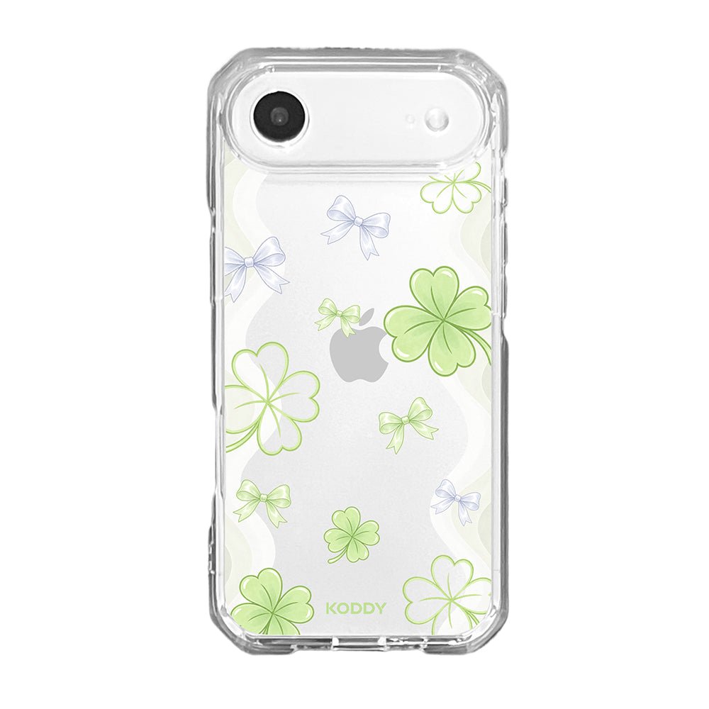 Lucky Clover and Bow Clear Phone Case
