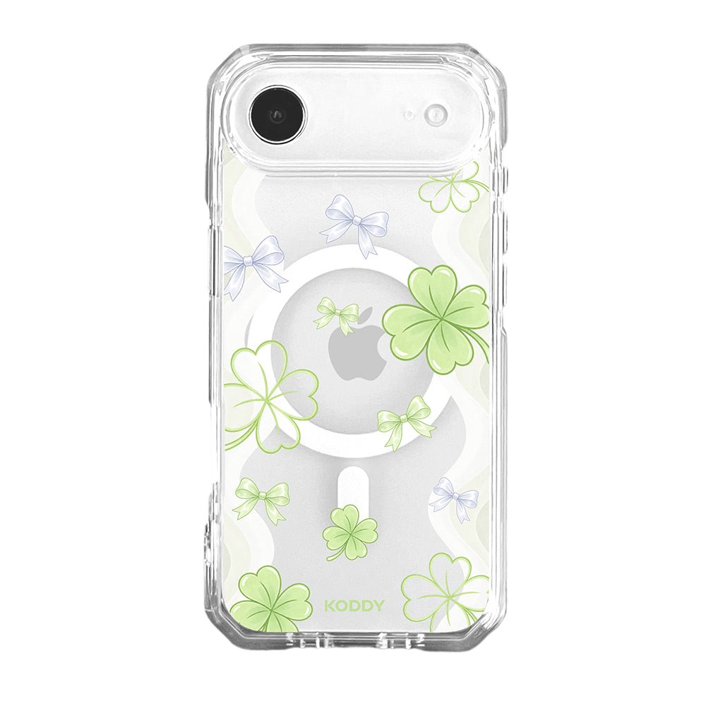 Lucky Clover and Bow Clear Phone Case