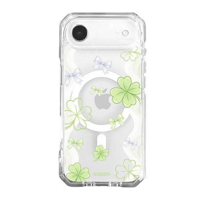 Lucky Clover and Bow Clear Phone Case