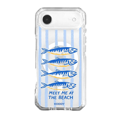 Meet Me at the Beach Sardine Stripe Phone Case-KODDY aesthetic iphone case UK