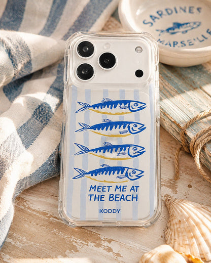 Meet Me at the Beach Sardine Stripe Phone Case-KODDY aesthetic iphone case UK